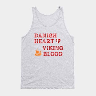 Danish Heart Viking Blood. Gift ideas for historical enthusiasts. Tank Top